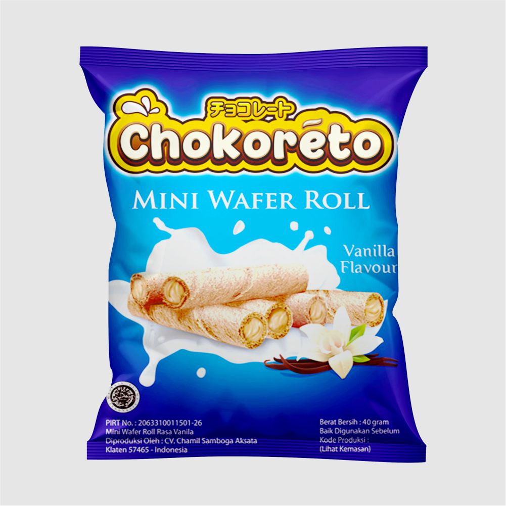 Chokoreto Mini Waferroll Vanilla